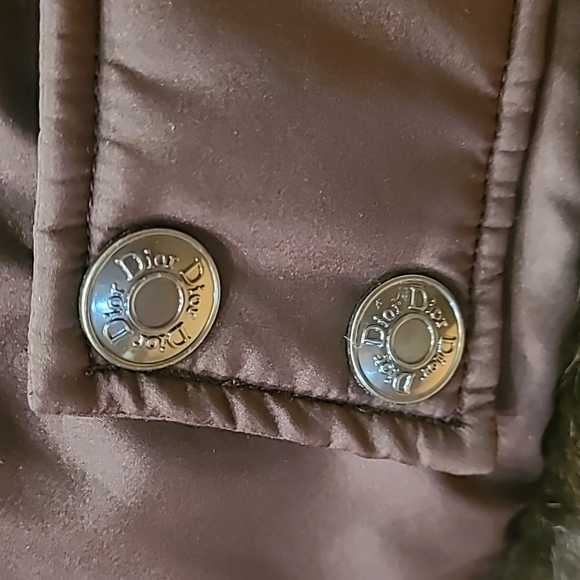 Christian Dior Vintage Winter Jacket in Chestnut Brown with Fur Trim size 40 / 8 - Picture 11 of 15